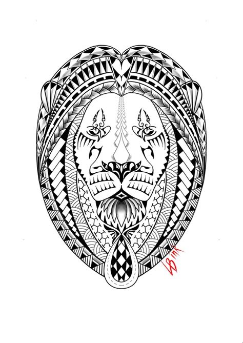 Polynesian Lion Tattoo Sketch Lion Tattoo Tattoo Sketches Ink Tattoo
