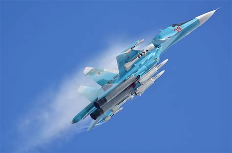 1360x768 Resolution Blue Fighter Plane Sukhoi Su 34 Sukhoi Bomber