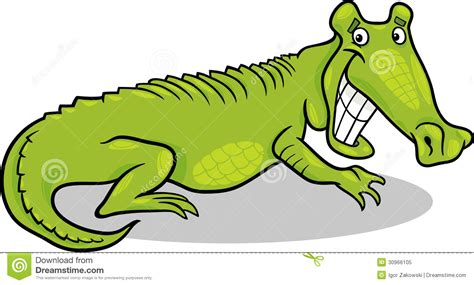 Cartoon Illustration Of Crocodile Stock Vector