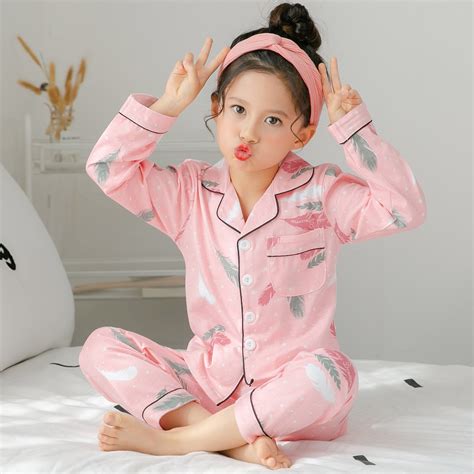 2018 Autumn Spring Children Pajamas Long Sleeve Cotton Kids Sleepwear