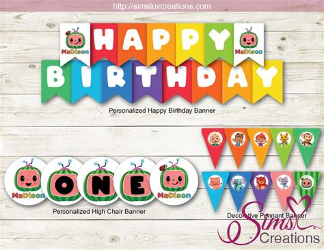 Cocomelon Birthday Party Decoration Kit Party Printables Birthday