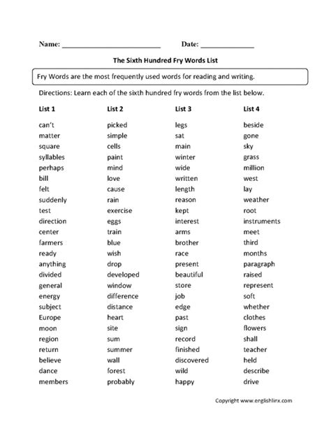 8th Grade Vocabulary Worksheets — Db