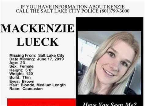 Missing Since June 17 Body Of College Student Mackenzie Lueck
