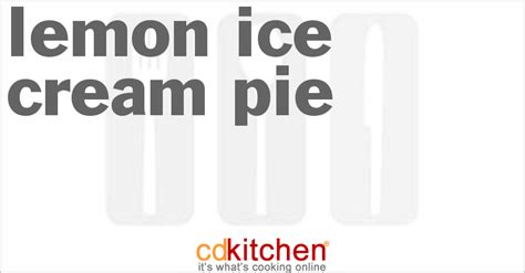 Lemon Ice Cream Pie Recipe