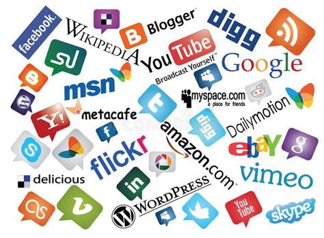 Social Media Icons Editorial Stock Image Illustration Of Collection