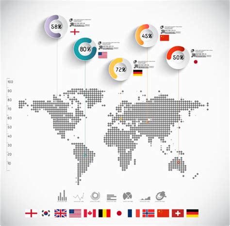 Infographics With World Map Vectors Ai Uidownload