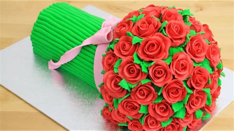 Rose Bouquet Cake How To Make By Cakes Stepbystep Youtube