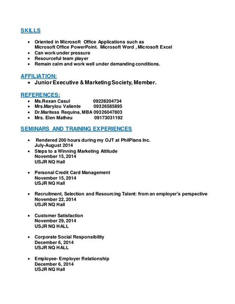 Work Well Under Pressure Resume