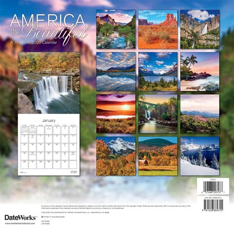 American Landscapes Wall Calendar