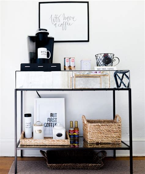 Check out our coffee bar cart selection for the very best in unique or custom, handmade pieces from our home & living shops. Coffee cart | Home coffee stations, Coffee bar design ...