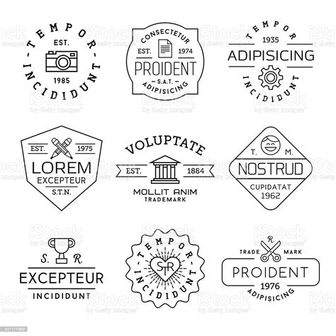 Collection Vintage Labels Stock Illustration Download Image Now Istock