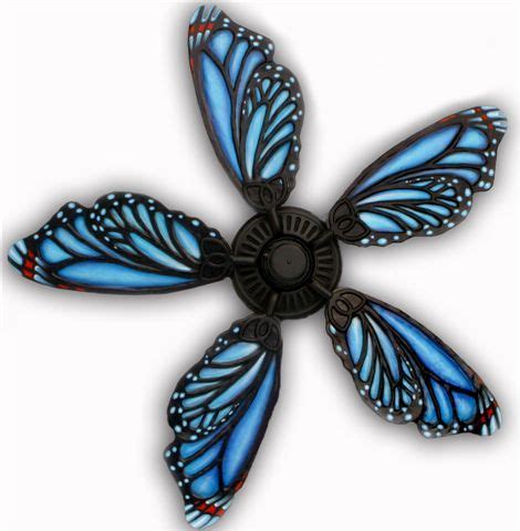 Unique blade design for high air delivery and thrust. blue unique butterfly | Blue Admiral Butterfly Ceiling Fan ...