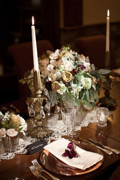 Burgundy And Gold Wedding Centerpiece Elizabeth Anne Designs The