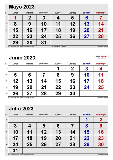 Calendario Junio 2023 En Word Excel Y Pdf Calendarpedia Weekly Calendar