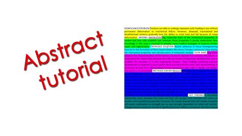 Writing an abstract to target researchers. How to Write a Scientific Abstract (with an example) - YouTube