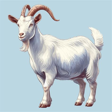 Premium Vector Goat Vector Cartoon Illustration