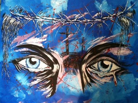 Original Acrylic On Canvas Jesus Painting By Shelly Boyer