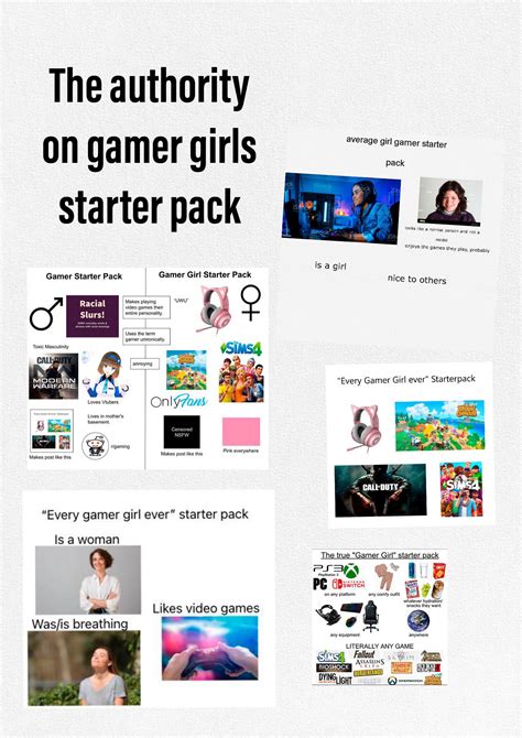 The Authority On Gamer Girls Starter Pack Rstarterpacks Starter