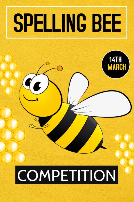Spelling Bee Poster Template Postermywall