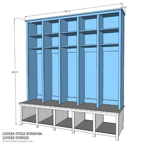 In any room, even a mudroom, cabinets keep everything out of sight. Locker Style Mudroom: Locker Cubbies - Jaime Costiglio