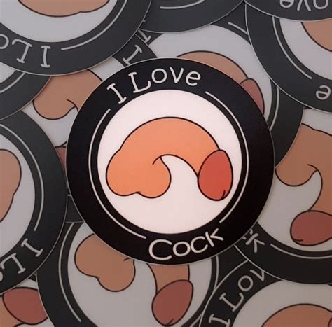 I Love Cock Funny Stickers Penis Jokes Adult Humour Willy Etsy