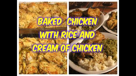 Arrange chicken in large baking dish. baked chicken thighs with cream of mushroom soup