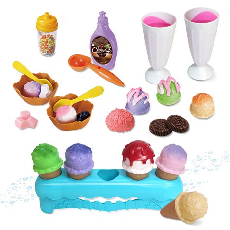 Buy Kidzlane Ice Cream Play Set 34 Piece Ice Cream Toy Set With Color