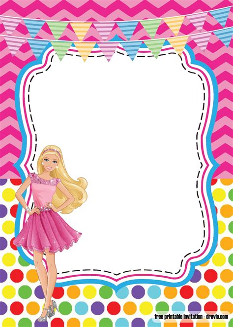 Barbie Invitation Template Free Printable Templates