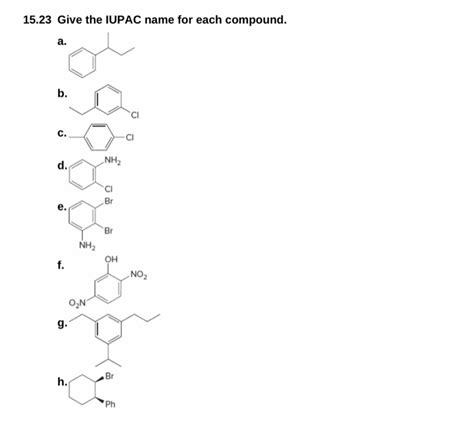 Solved Give The IUPAC Name For Each Compound OH Chegg Com