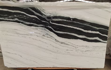 Panda White Marble Luxury White Marble Slab With Black Veins For Wall