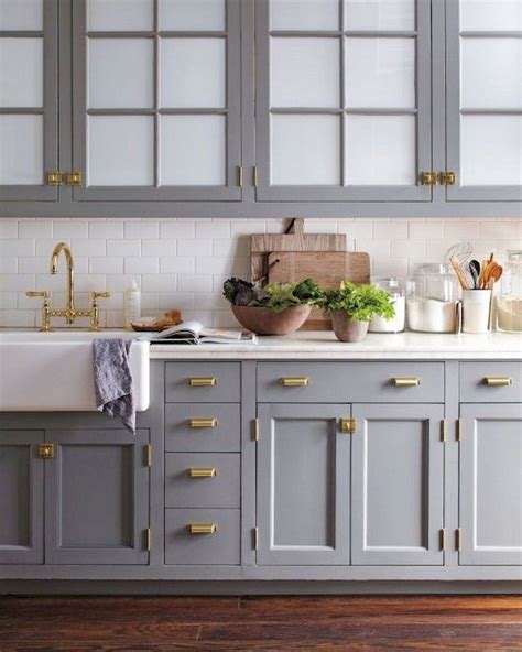 Ace Grey Kitchen Cabinets With Gold Handles Glue On Drawer Pulls
