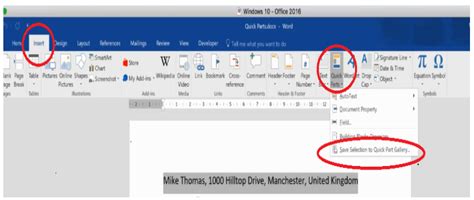 Quick Parts In Ms Word And Office 365 Webner Blogs Elearning