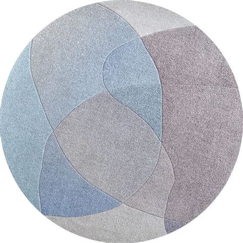 Unique Round Rugs Irregular Pattern Abstract Light Color Circle Carpet