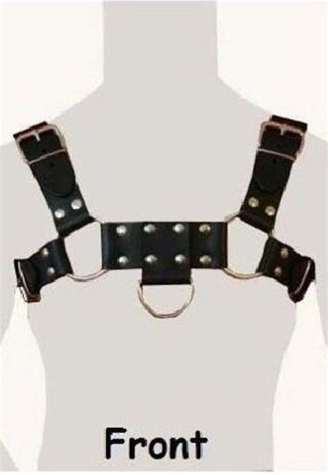 Mens Leather Chest H Bulldog Harnessmens 4 Straps Club Wear Harnesses