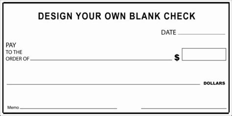 Blank Business Check Template Word