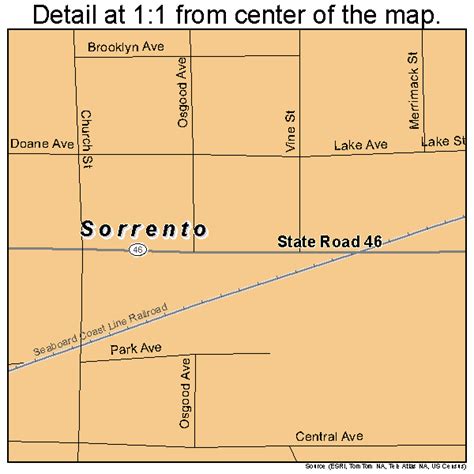 Sorrento Florida Street Map 1266975