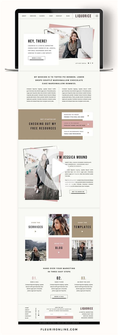 Liquorice Showit Website Template in 2020 | Showit website, Website design inspiration, Website ...