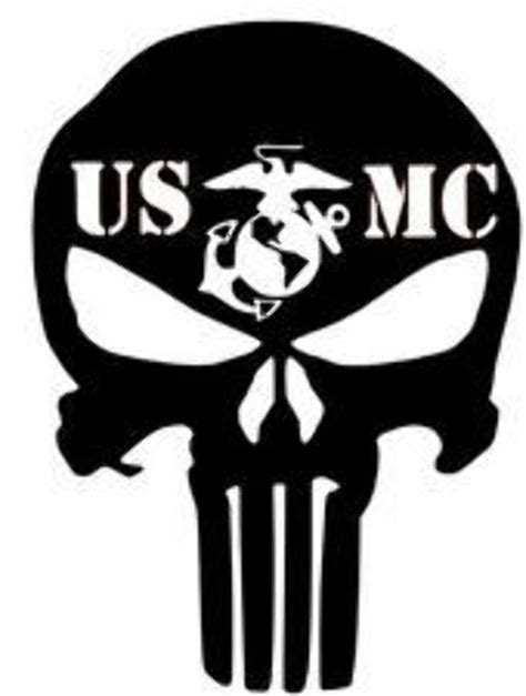 Download High Quality Usmc Logo Skull Transparent Png