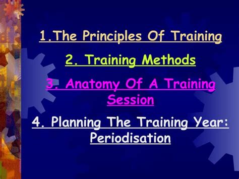 Gcse Physical Education Principles And Methods Of Training Ppt