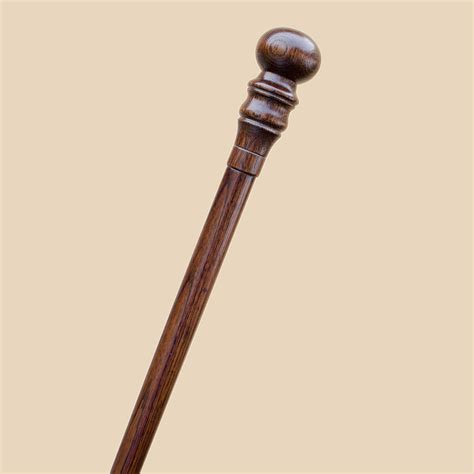 Carved Knob Cane Sturdy Wooden Walking Stick