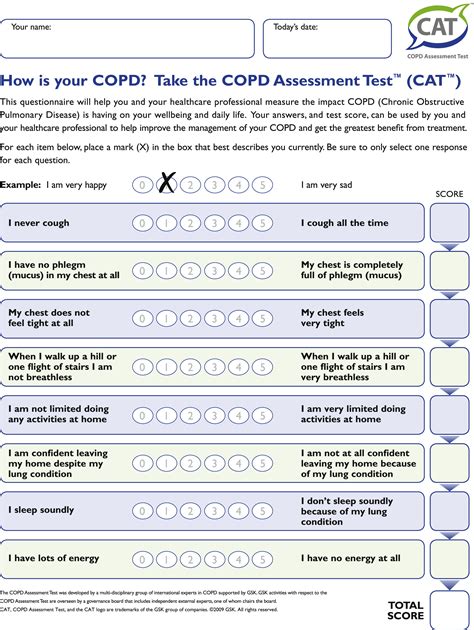 Cat Copd Assessment Test Printable