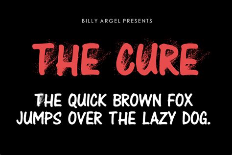THE CURE Personal Use Font Billy Argel Fonts FontSpace