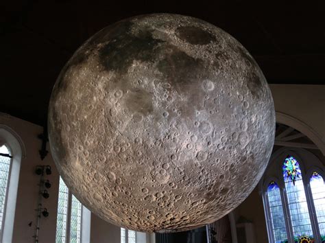 The Museum Of The Moon An Illuminated 23 Foot Lunar Replica Currently