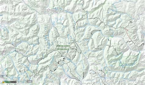 Alpine Lakes Wilderness Map Guide Ph