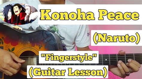 Konoha Peace Naruto Fingerstyle Guitar Lesson With Tab Youtube
