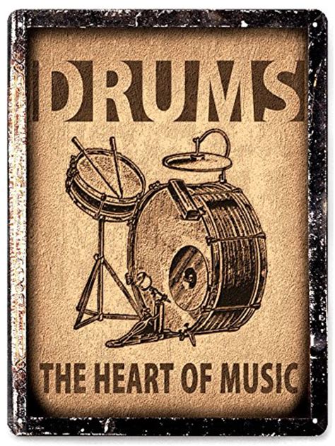 ﻿the music metal design is made by using 16 gauge sheet metal to form letters on a water jet machine, creating an artistic and unique design of the word music. Drums set Metal sign / Music Studio art / retro vintage style wall decor 001 - Buy Online in UAE ...