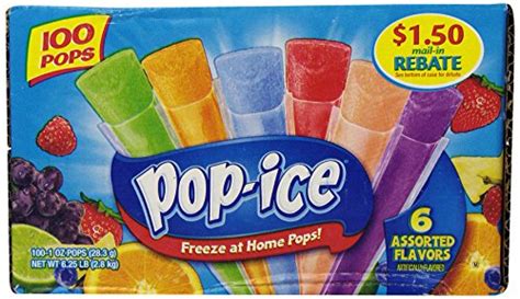 Pop Ice 1oz Assorted Freezer Bars 100 Count Online Grocery Market