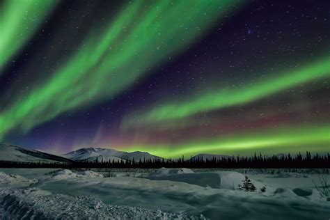 Northern Lights Sky Night Winter Star Wallpaper