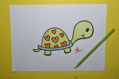 How To Draw Tortoise For Kids Tortoise Drawing Drawing