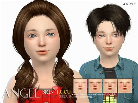 My Sims 4 Blog Angel Skins For Kids By S Club